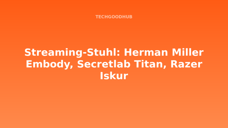 Streaming-Stuhl: Herman Miller Embody, Secretlab Titan, Razer Iskur