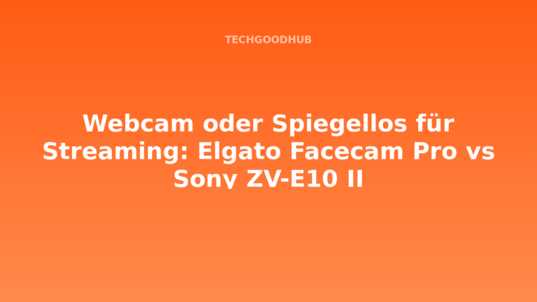 Webcam oder Spiegellos für Streaming: Elgato Facecam Pro vs Sony ZV-E10 II